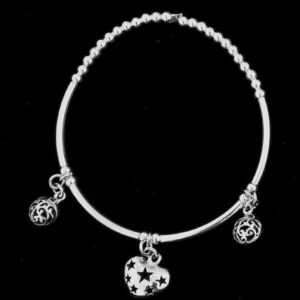 Silver charm bangle NZ