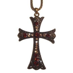 Filigree Jewelled Cross Necklace