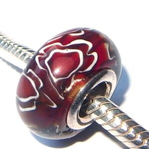 Burgundy Murano Glass Bead