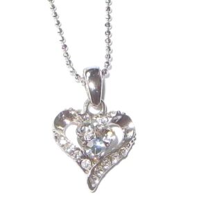 Cubic Zirconia Heart Necklace