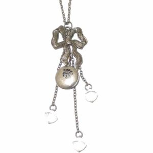 Antique Silver Bow Necklace