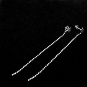 Dangling Chain Star Earrings