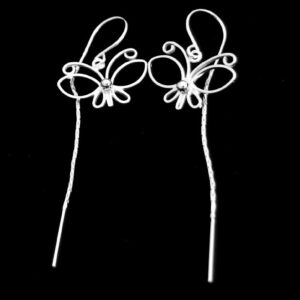 Butterfly thread earrings