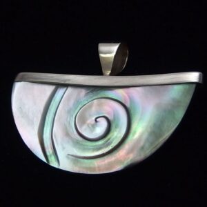 Engraved Spiral Shell Pendant