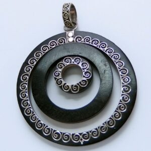 Multi Circle Wood Pendant
