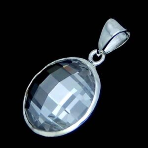 Faceted Crystal Pendant Necklace