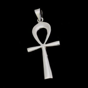 Silver Ankh Cross Pendant