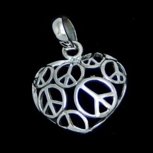 Peace Heart Pendant