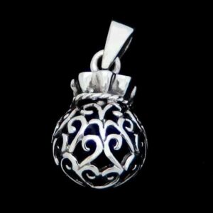 Filigree Puff Bottle Pendant