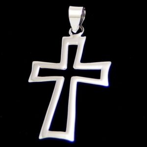 Flared Hollow Cross Pendant