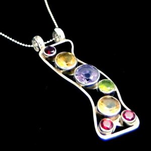 Multi Semi Precious Pendant