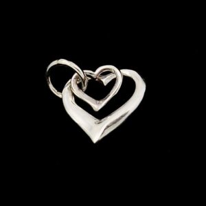 Double Heart Charm Pendant