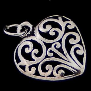 Silver Koru Heart Pendant