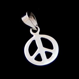 Silver peace pendant