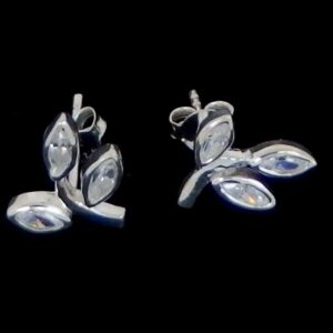 CZ Leaf Studs