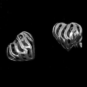 Silver Heart Stud