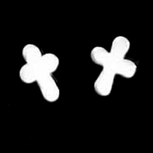 Silver Cross Stud