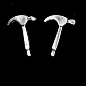 Silver Hammer stud earrings