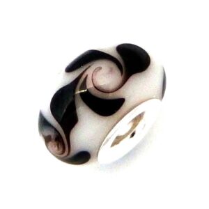 Brown Swirled Murano Glass Bead