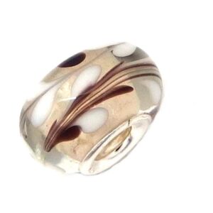 Cream Murano Glass Bead