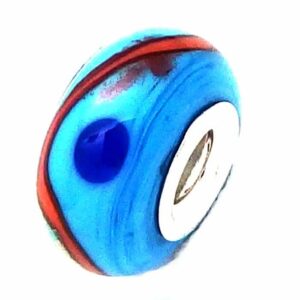 Blue Abstract Glass Bead