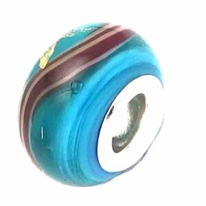 Blue Brown Glass Bead