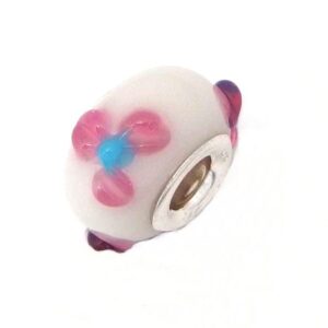 Pink Glass Bracelet Bead