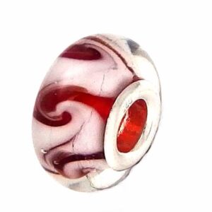 Red Koru Glass Bead NZ