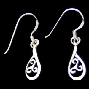 Tear Drop Celtic Triskele Earrings