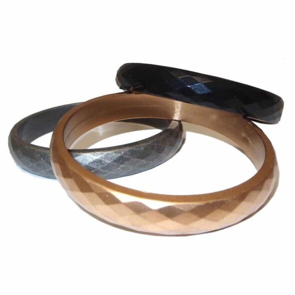 Metallic Diamond Bangles