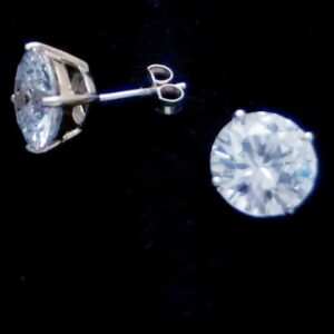 Circle CZ Stud Earrings