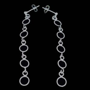 Silver Circle Dangle Earring