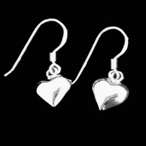 Wee Silver Heart Earrings