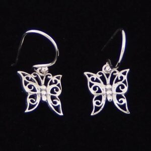 Silver Butterfly Earring