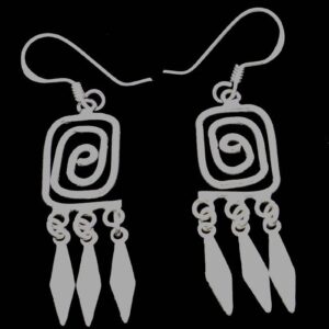 Three Drop Spiral Earring
