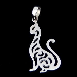 Cut Out Silhouette Cat Pendant