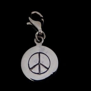 Peace Engraved Charm Clip