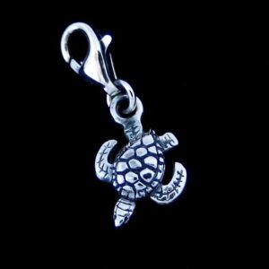Silver Turtle Charm Clip