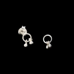Dangle hoop stud earrings
