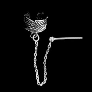 Feather Ear Cuff with Chain