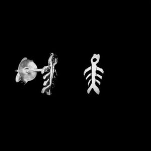 Skeleton Fish Stud