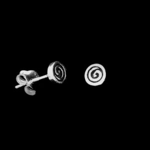 Silver Spiral Stud