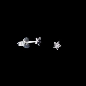 Engraved Star Stud Earrings